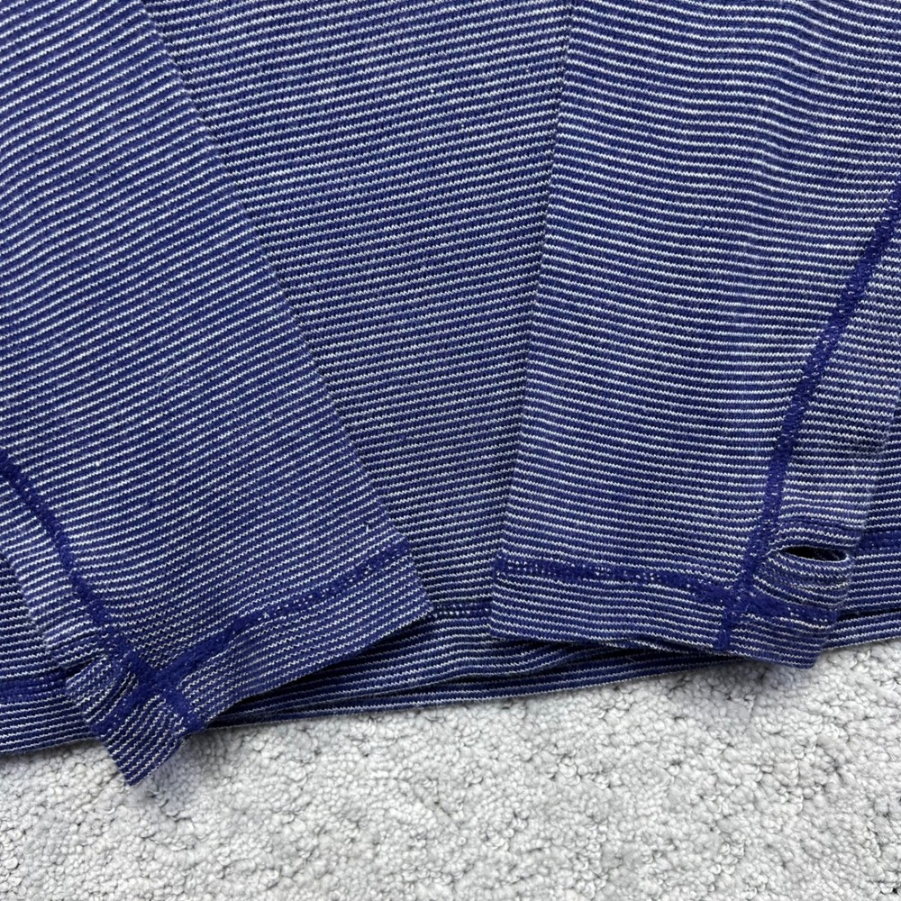 ExOfficio Pullover Shirt Womens Medium Blue Striped Hooded Insect Shield Outdoor - Picture 6 of 14